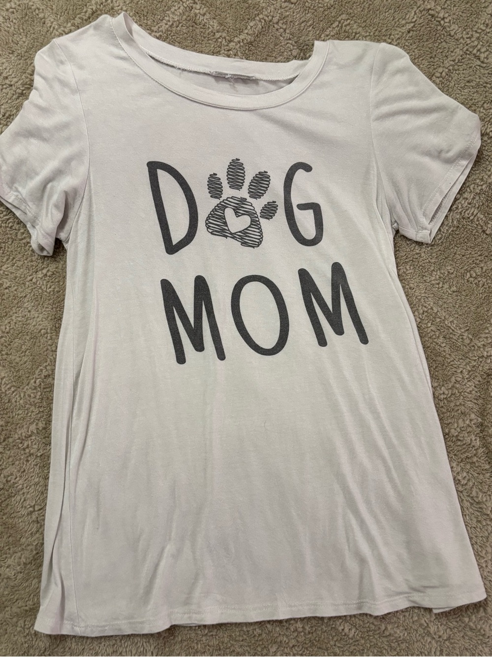 Dog Mom Graphic Tee - White